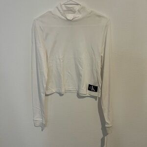 Calvin Klein Jeans White Long Sleeve Tee